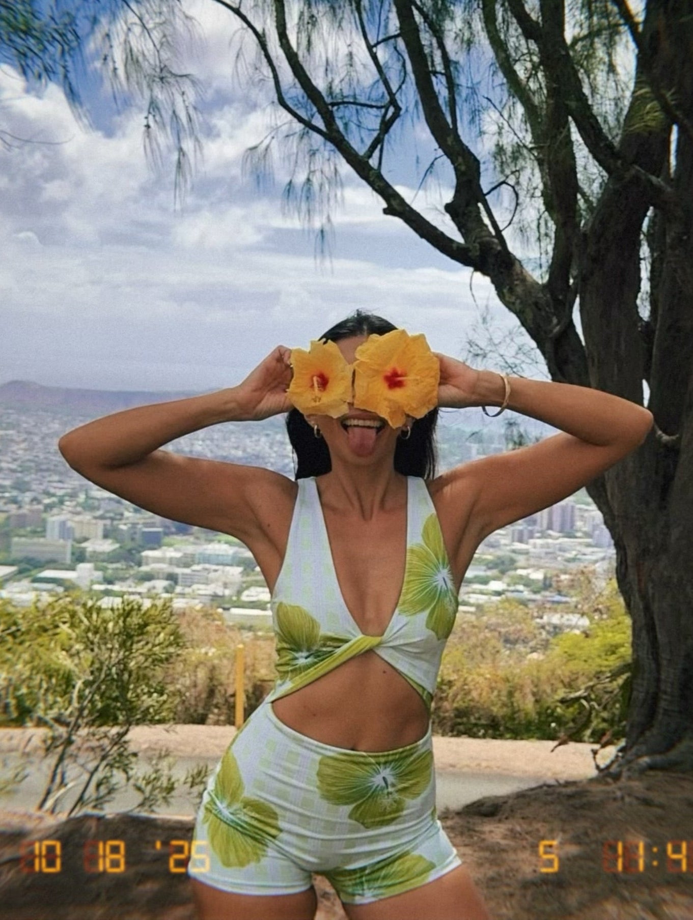 Reversible twist front playsuit