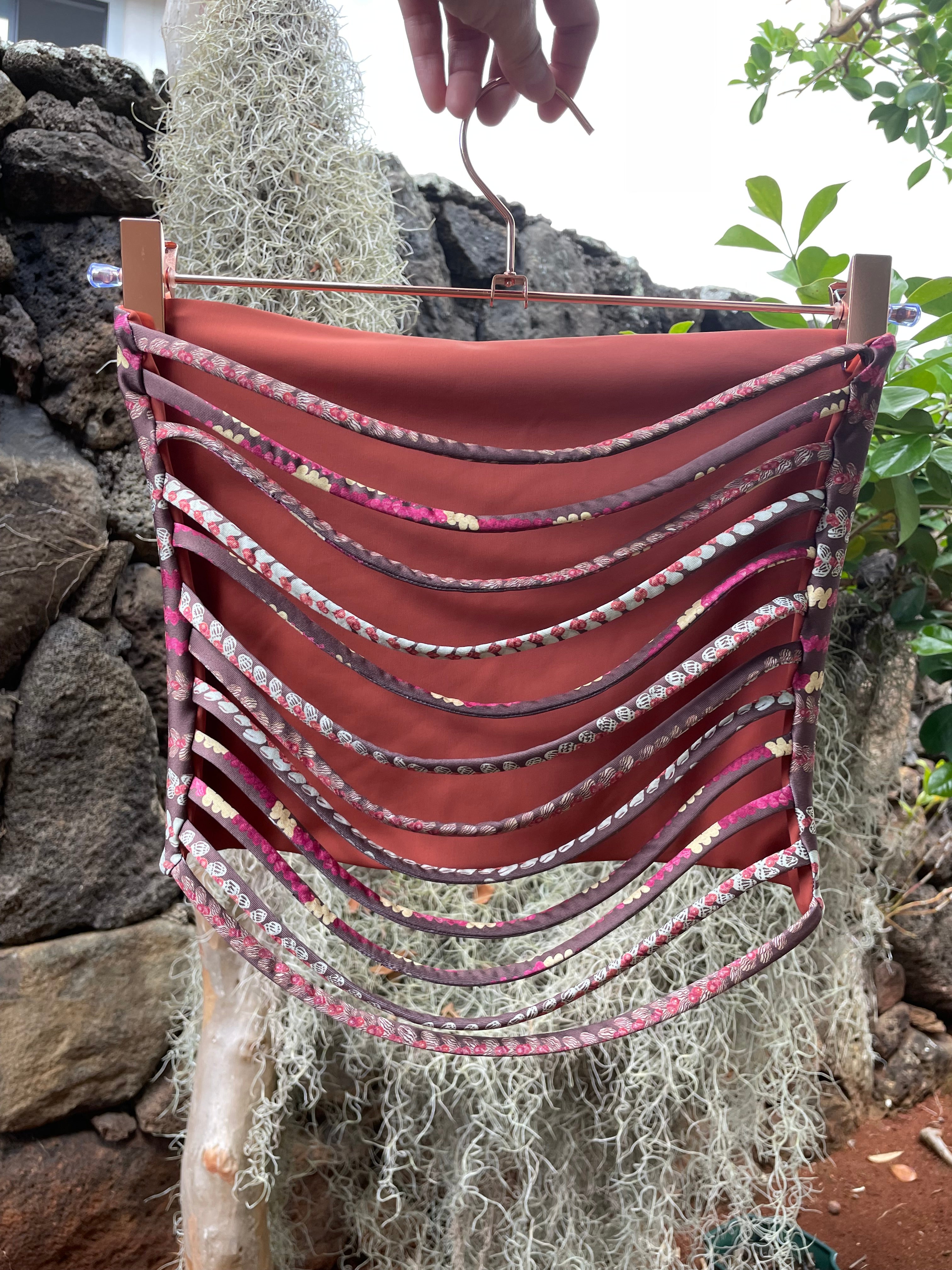 Niihau shell strand cropped tube top