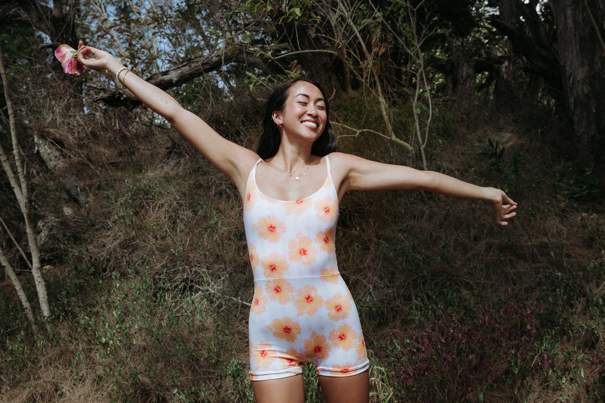 Palaka Hibiscus playsuit