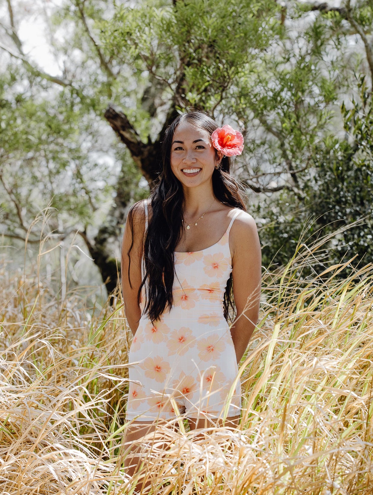 Palaka Hibiscus playsuit