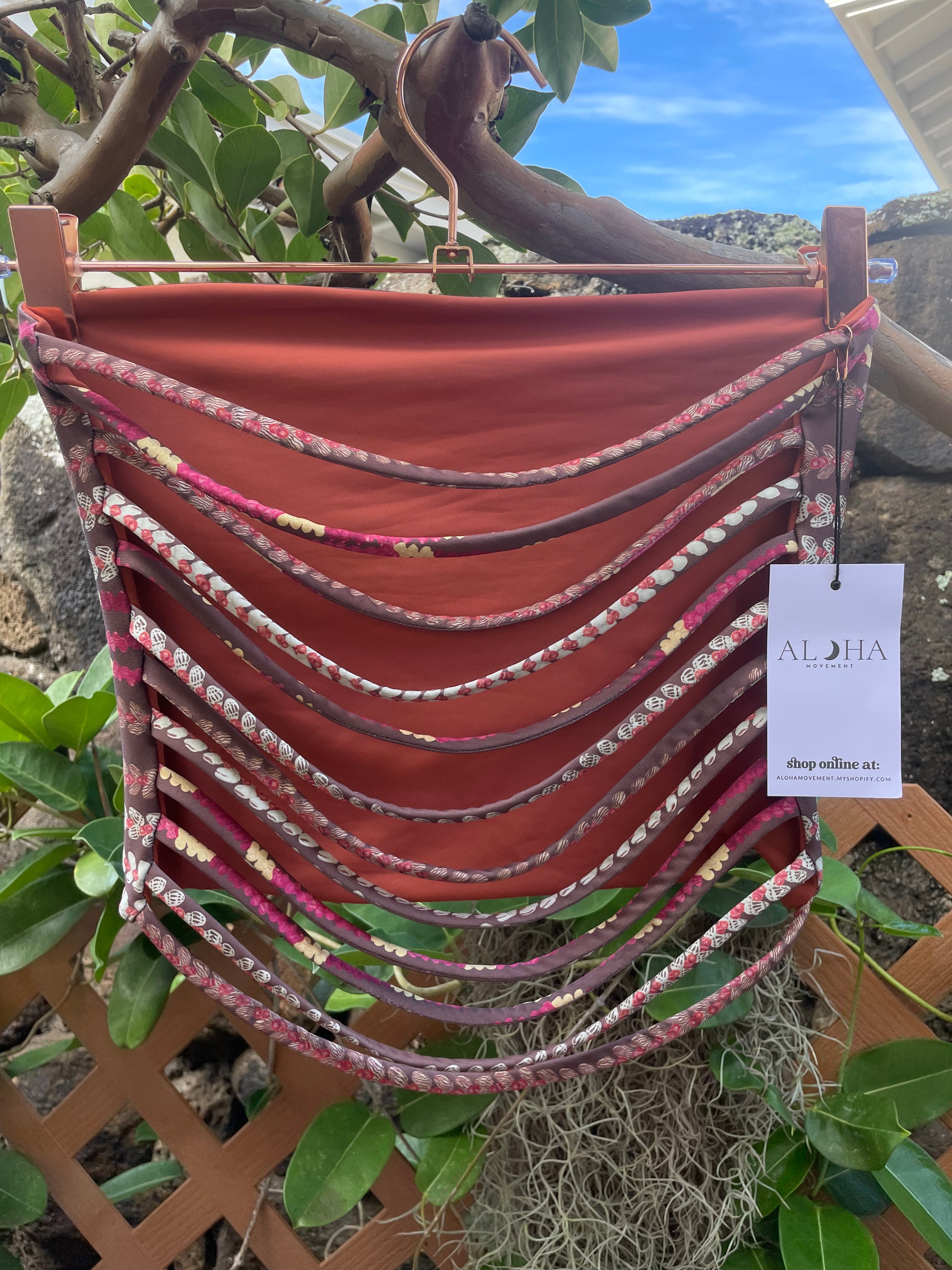 Niihau shell strand cropped tube top